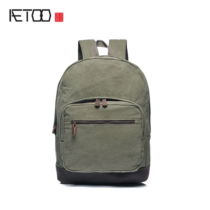 AETOO new men's bag shoulder bag canvas men's backpack retro bag with the first layer of leather large-capacity travel bag
AETOO new men's bag shoulder bag canvas men's backpack retro bag with the first layer of leather large-capacity travel bag