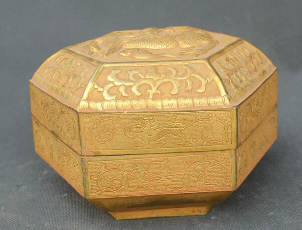 JP S0524 7" Chinese Dynasty Palalce Copper Gilt Gold 12 Zodiac Year Dragon Beast Box Case
JP S0524 7" Chinese Dynasty Palalce Copper Gilt Gold 12 Zodiac Year Dragon Beast Box Case