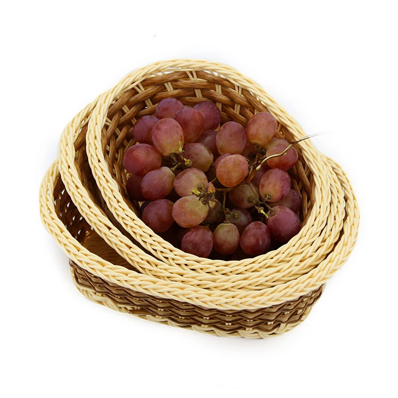 1 Set Eco-friendly handmade PP Plastic Inmitation Rattan Basket For Storage Fruit Bathroom laundry Holder Organizer
1 Set Eco-friendly handmade PP Plastic Inmitation Rattan Basket For Storage Fruit Bathroom laundry Holder Organizer