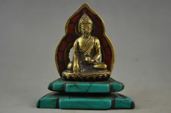 Rare Old Copper & Turquoise Carving Tibet Buddha Prayer Peace Showily Statue
Rare Old Copper & Turquoise Carving Tibet Buddha Prayer Peace Showily Statue