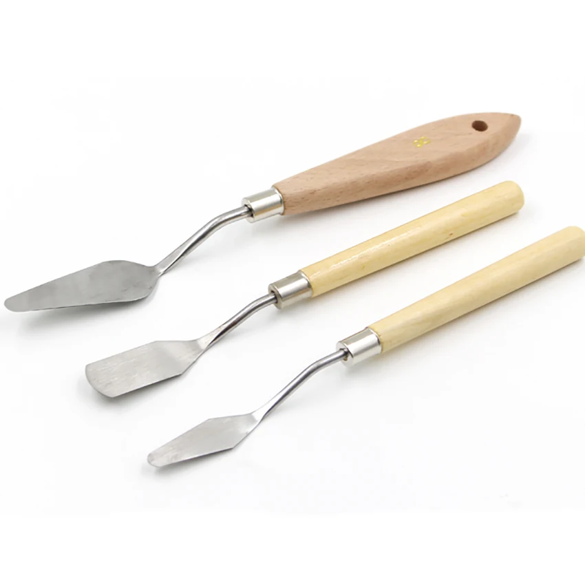 Gemischte 5Pcs Edelstahl Schaber Set Spachtel Spachtel für Künstler Ölgemäl LY