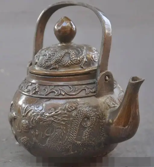 S2813 chinese Classic bronze dragon phoenix bird Wine Tea Pot Flagon teapot statue
S2813 chinese Classic bronze dragon phoenix bird Wine Tea Pot Flagon teapot statue