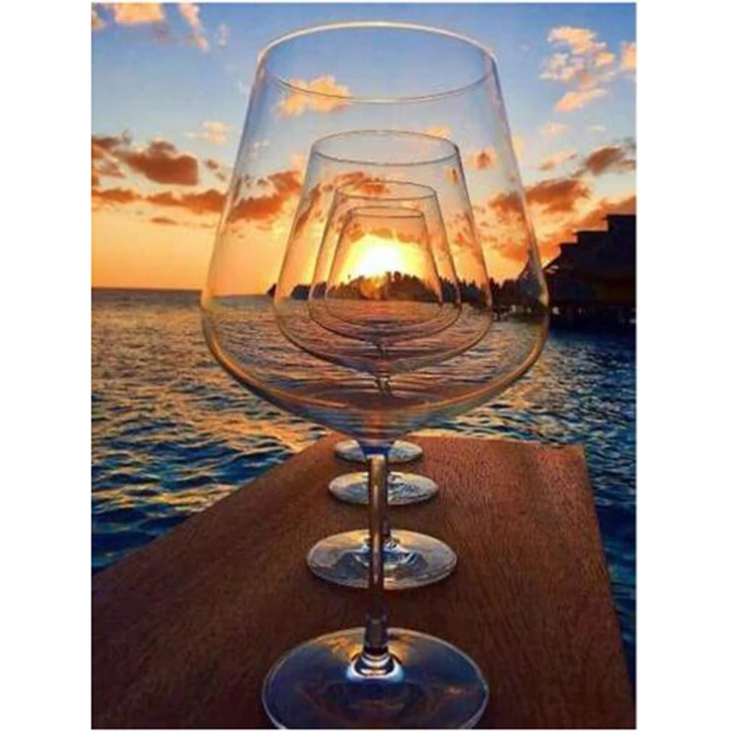 Bright Rhinestones Sunset In A Wine Glass 5D Diamond Craft Painting DIY Diamond Embroidery Diamond Wall Arts CC501
Bright Rhinestones Sunset In A Wine Glass 5D Diamond Craft Painting DIY Diamond Embroidery Diamond Wall Arts CC501