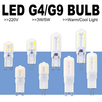 

8PCS G9 LED Bulb 5W 3W Bombillas LED G4 Dimmable LED Lamp 220V Corn Bulb Chandelier Light 2835SMD Ampoule Replace Halogen Lamp