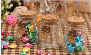 30pcs/lot 100ML wedding candy box glass wishing bottle Chocolate pudding bottle
30pcs/lot 100ML wedding candy box glass wishing bottle Chocolate pudding bottle