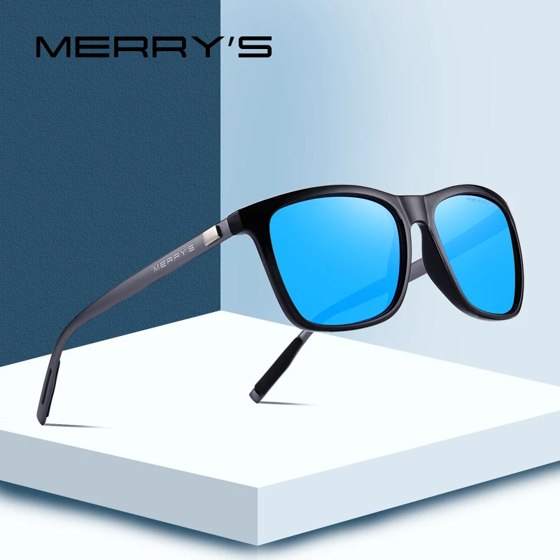 

MERRY'S DESIGN Men Classic Square Polarized Sunglasses Aluminum Legs Lighter Design Women Driving UV400 Protection S'8286