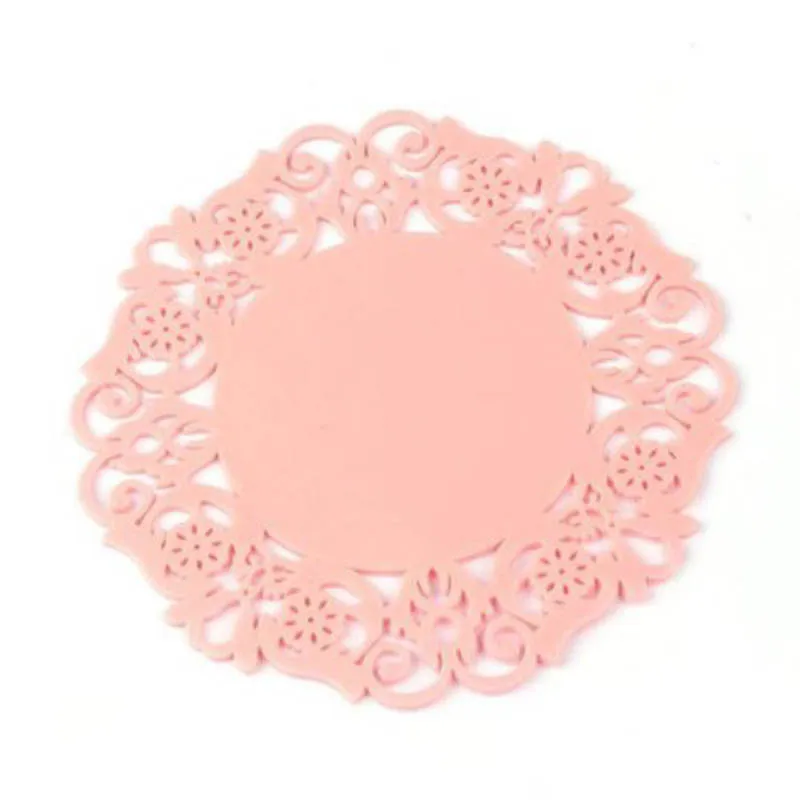 Hollow Lace Flower Design Round Silicone Table Cups Coaster Heat Resistant Pads PAK55
Hollow Lace Flower Design Round Silicone Table Cups Coaster Heat Resistant Pads PAK55