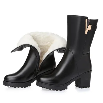 Women 111% Wool Genuine Leather Boots High Heel Wedges Shoes Winter Boots Autumn Boots Knee High Wool Keep Warm Boots
Women 111% Wool Genuine Leather Boots High Heel Wedges Shoes Winter Boots Autumn Boots Knee High Wool Keep Warm Boots