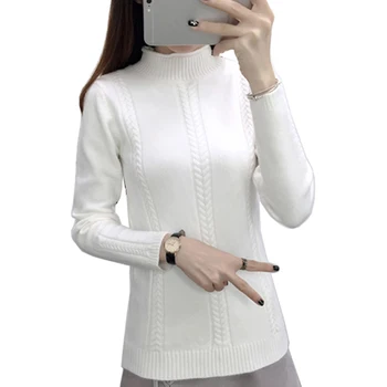 High quality women fashion 2018 Turtleneck sweater women top woman long sleeve warm sweaters Female Elasticity Knitted pullover
High quality women fashion 2018 Turtleneck sweater women top woman long sleeve warm sweaters Female Elasticity Knitted pullover