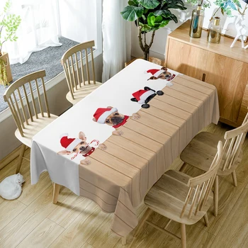 High Quality Christmas Tablecloth Red Festive Christmas Hat & Small Dog Pattern New Year Table Cloth for Rectangular Table Cover
High Quality Christmas Tablecloth Red Festive Christmas Hat & Small Dog Pattern New Year Table Cloth for Rectangular Table Cover