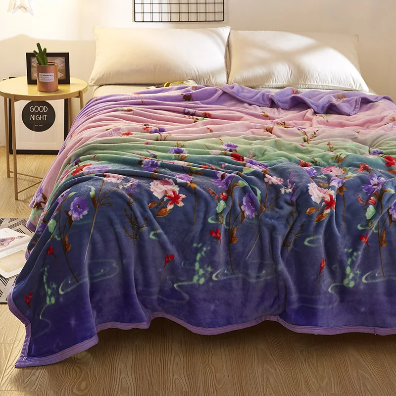 Rural Style Purple Printing Pattern Elegant Soft Throw Blanket Warm Coral Plaid Blankets Travel Flannel Sofa Fleece Blankets
Rural Style Purple Printing Pattern Elegant Soft Throw Blanket Warm Coral Plaid Blankets Travel Flannel Sofa Fleece Blankets