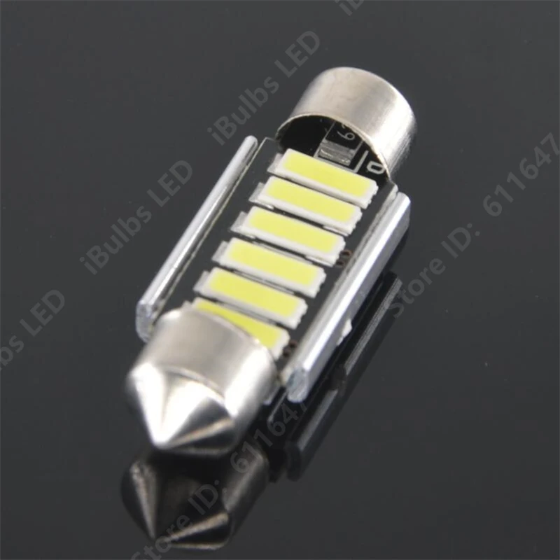 2PCS Festoon 31mm 36mm 39mm 41mm C5W Canbus 6 Leds 7020 SMD Car Auto Interior Lights Reading Light Bulb No Electrode DC 12V
2PCS Festoon 31mm 36mm 39mm 41mm C5W Canbus 6 Leds 7020 SMD Car Auto Interior Lights Reading Light Bulb No Electrode DC 12V