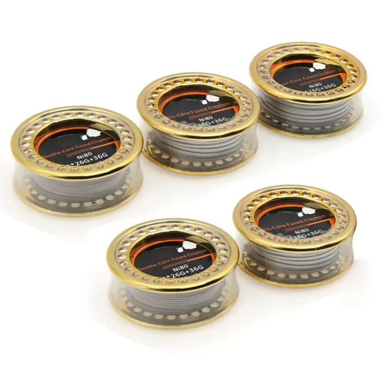 Ni80 4 Core Fused Clapton High Density Coils Premade Coil For Electronic Cigarette Atomizer 5M/Roll Diy Heating Wire
Ni80 4 Core Fused Clapton High Density Coils Premade Coil For Electronic Cigarette Atomizer 5M/Roll Diy Heating Wire