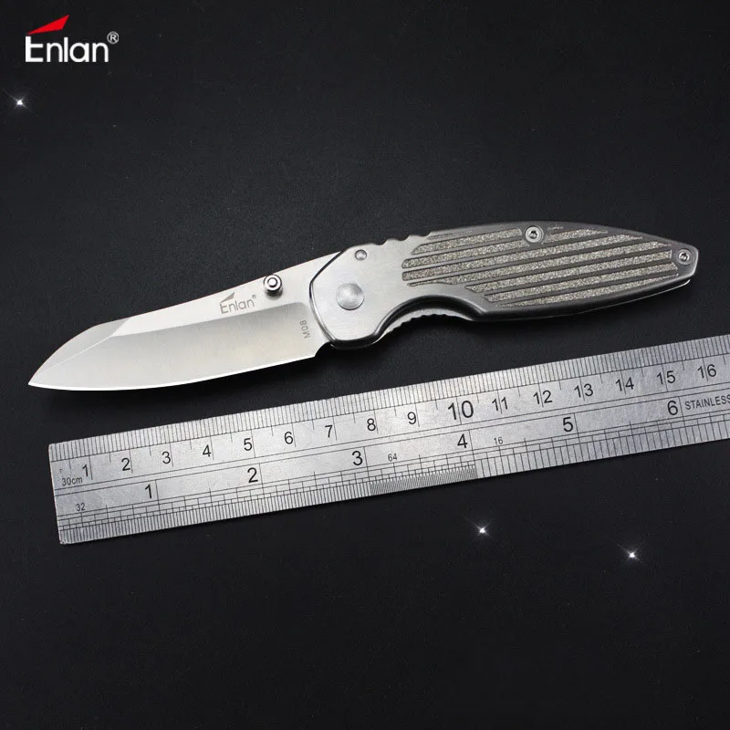 Enlan M08-2 Folding Knife 8Cr13Mov Blade Stainless Steel Handle Outdoor Survival Hunting Camping survival Pocket Multi EDC Knife
Enlan M08-2 Folding Knife 8Cr13Mov Blade Stainless Steel Handle Outdoor Survival Hunting Camping survival Pocket Multi EDC Knife