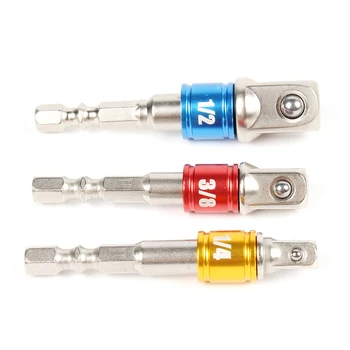 Socket Adapter Hex Shank To 1/4" 3/8" 1/2" Impact Drill Bit Driver Socket Drive
Socket Adapter Hex Shank To 1/4" 3/8" 1/2" Impact Drill Bit Driver Socket Drive