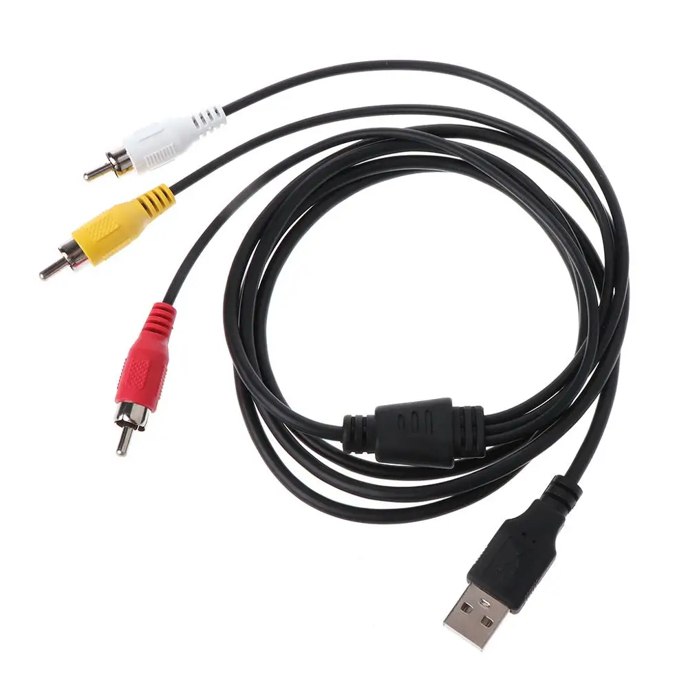 USB Type A Male to 3x RCA AV LCD TV Adapter Lead Cable
USB Type A Male to 3x RCA AV LCD TV Adapter Lead Cable