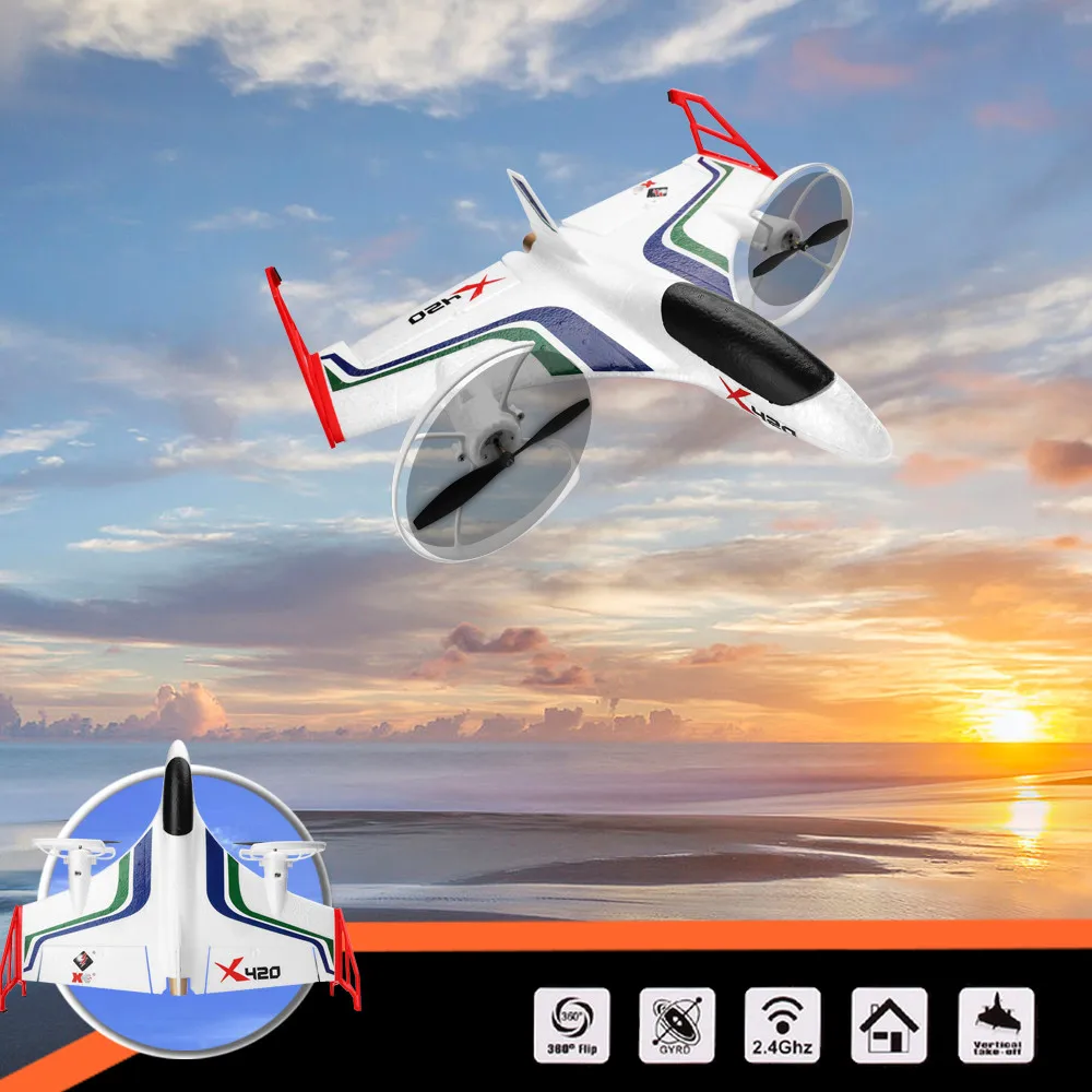 XK X420 2.4G 6CH 3D6G drone gps Aerobatic Vertical Take-Off And EPP RC Airplane RTF drones with camera hd mini drone
XK X420 2.4G 6CH 3D6G drone gps Aerobatic Vertical Take-Off And EPP RC Airplane RTF drones with camera hd mini drone