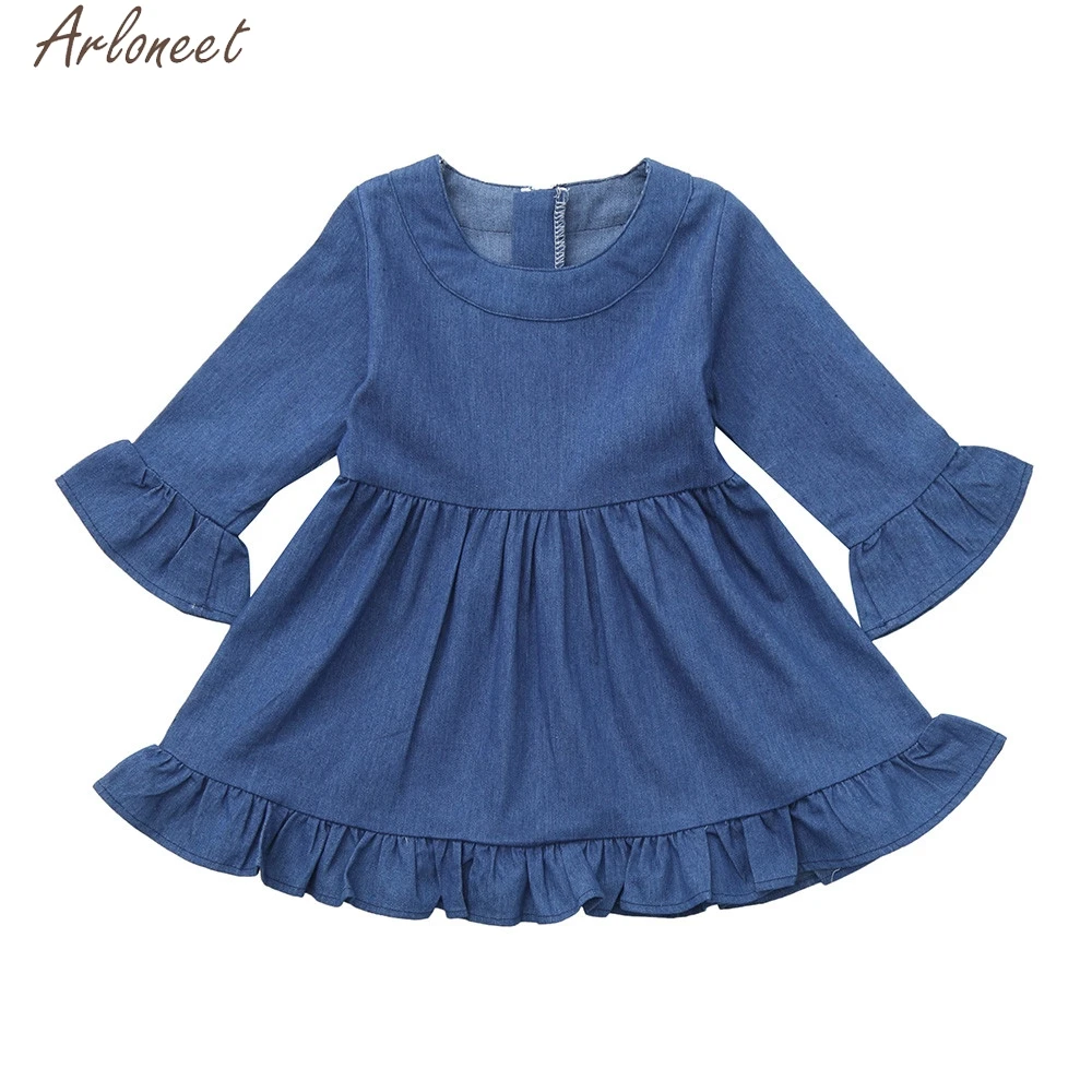 ARLONEET Toddler Infant Baby Girls Flare Sleeve Solid Denim dress girl winter dress girls 3 year princess costume
ARLONEET Toddler Infant Baby Girls Flare Sleeve Solid Denim dress girl winter dress girls 3 year princess costume