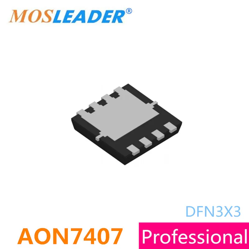 Mosleader Mosfet AON7407 DFN3X3 100PCS 500PCS 1000PCS DFN 3X3 QFN 3X3 40A 20V P-Channel 7404 Chinese High quality
Mosleader Mosfet AON7407 DFN3X3 100PCS 500PCS 1000PCS DFN 3X3 QFN 3X3 40A 20V P-Channel 7404 Chinese High quality