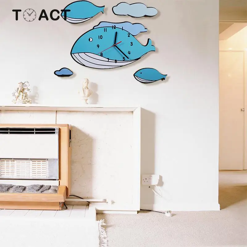 Cartoon Whale Wall Clocks Children's Watches Accessories Clock In The Children's Room Decor Creative Mute Quartz Wall Watch
Cartoon Whale Wall Clocks Children's Watches Accessories Clock In The Children's Room Decor Creative Mute Quartz Wall Watch