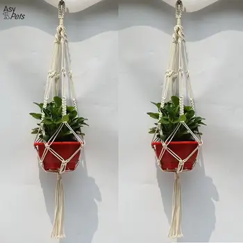 AsyPets 2PCS Macrame Plant Hanger Indoor Outdoor Hand Knit Hanging Planter Basket Net Cotton Rope with Beads-30
AsyPets 2PCS Macrame Plant Hanger Indoor Outdoor Hand Knit Hanging Planter Basket Net Cotton Rope with Beads-30
