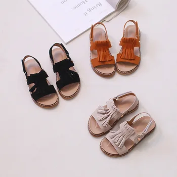 Girls Sandals with Tassels 2019 Summer New Children Soft Bottom Real Leather Sandals for Princess Genuine Leather Sandals 26-37
Girls Sandals with Tassels 2019 Summer New Children Soft Bottom Real Leather Sandals for Princess Genuine Leather Sandals 26-37