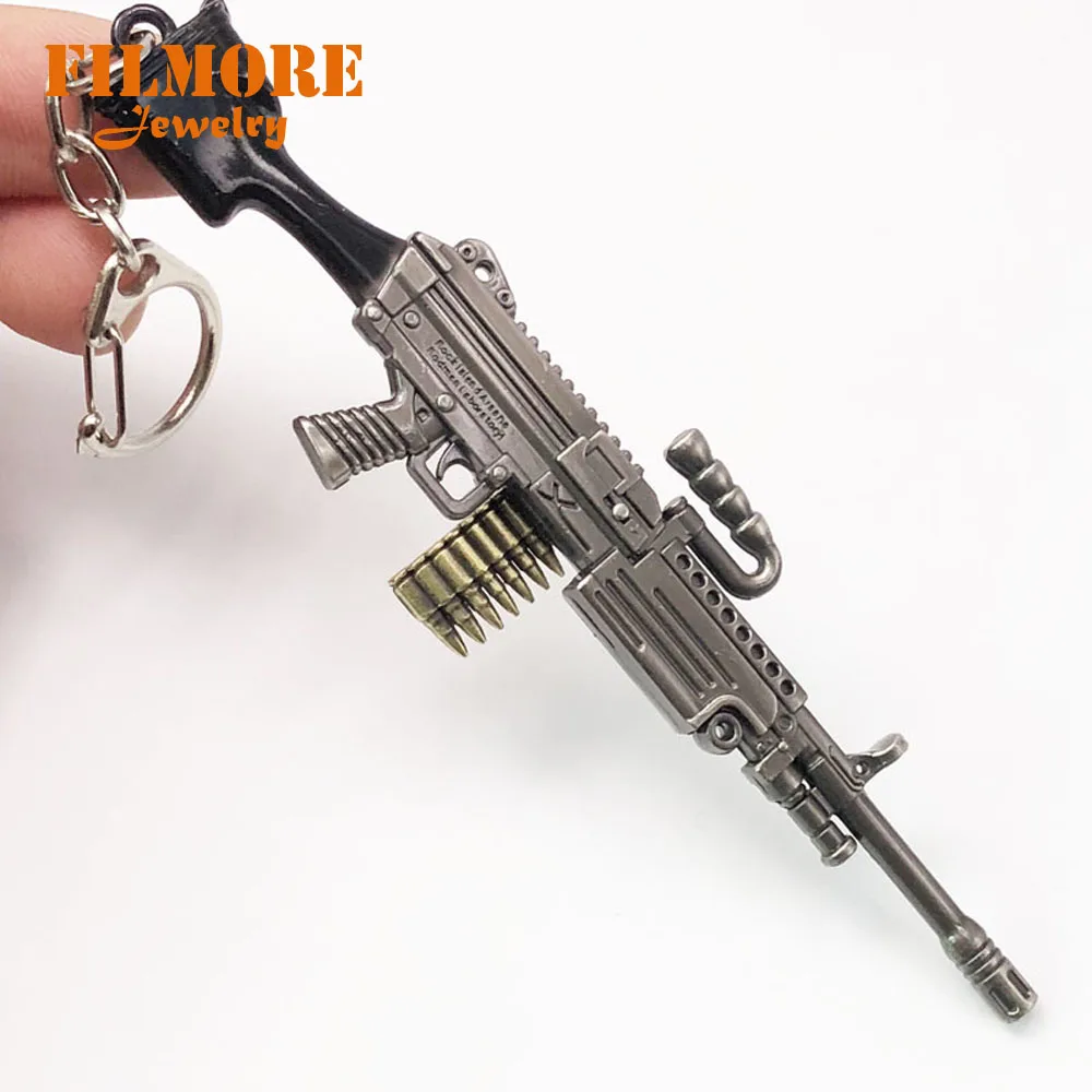12cm PUBG Game 5.56mm Bullet M249 Keychain Main Weapon Key Chain Machine Gun Key Ring Keyring Llaveros Chaveiro Fashion Jewelry
12cm PUBG Game 5.56mm Bullet M249 Keychain Main Weapon Key Chain Machine Gun Key Ring Keyring Llaveros Chaveiro Fashion Jewelry