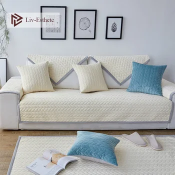 Liv-Esthete Luxury Velvet Sofa Cover Euro Nordic Living Room Corner Sofa Cover Single Double Sizes Combination Slipcovers
Liv-Esthete Luxury Velvet Sofa Cover Euro Nordic Living Room Corner Sofa Cover Single Double Sizes Combination Slipcovers
