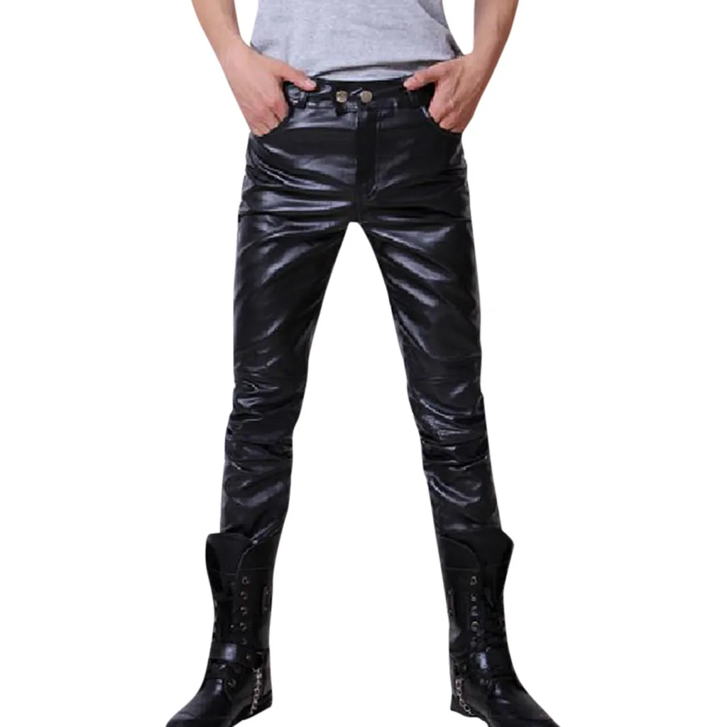 Pants Men Streetwear Men New Fashion Autumn Winter Moto Biker Slim Fit Leather Long Pants Joggers SweatPants pantalon homme
Pants Men Streetwear Men New Fashion Autumn Winter Moto Biker Slim Fit Leather Long Pants Joggers SweatPants pantalon homme