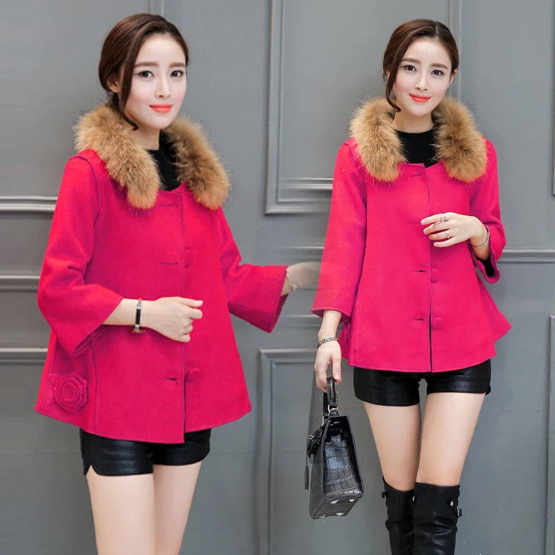 new 2017 winter women cloak korean fashion lady a word tweed cloth coat woman casual clothes fur collar solid design M-XXL
new 2017 winter women cloak korean fashion lady a word tweed cloth coat woman casual clothes fur collar solid design M-XXL