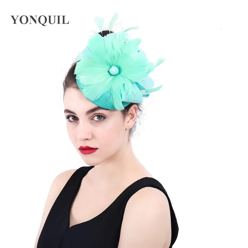 Emerald green Wedding Fascinator fedora Hair Clip headdress women Dress feather Pillbox Hat for dinner Party Hair Accessories
Emerald green Wedding Fascinator fedora Hair Clip headdress women Dress feather Pillbox Hat for dinner Party Hair Accessories