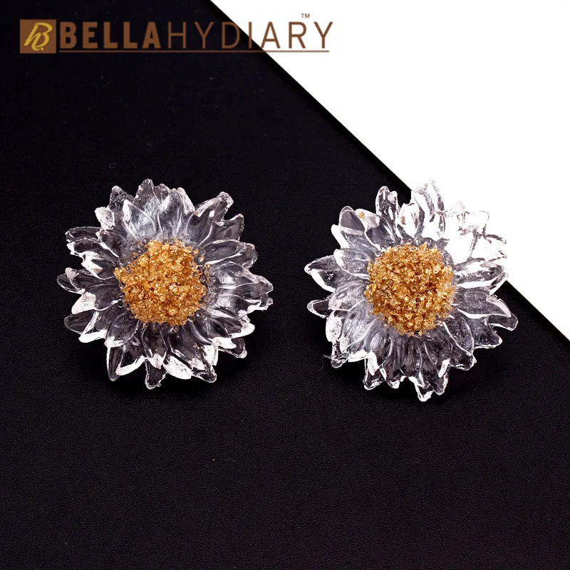 Bijoux 1 Pair Transparent Flower Earrings Stud Earrings Big Flower Earstud For Women Jewelry Pendientes Mujer Moda 2019 Ohrringe
Bijoux 1 Pair Transparent Flower Earrings Stud Earrings Big Flower Earstud For Women Jewelry Pendientes Mujer Moda 2019 Ohrringe