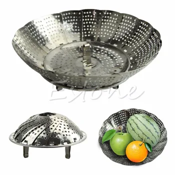 Stainless Steel Folding Steamer Steam Vegetable Basket Mesh Expandable Cooker
Stainless Steel Folding Steamer Steam Vegetable Basket Mesh Expandable Cooker
