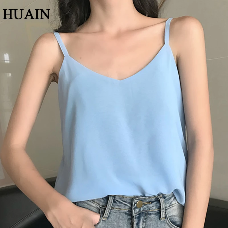 Loose Tank Top Women Summer Chiffon Tank Top Camis 2019 Korean Fashion Sleeveless Shirt Tee V-Neck Double Layer Female Shirt
Loose Tank Top Women Summer Chiffon Tank Top Camis 2019 Korean Fashion Sleeveless Shirt Tee V-Neck Double Layer Female Shirt