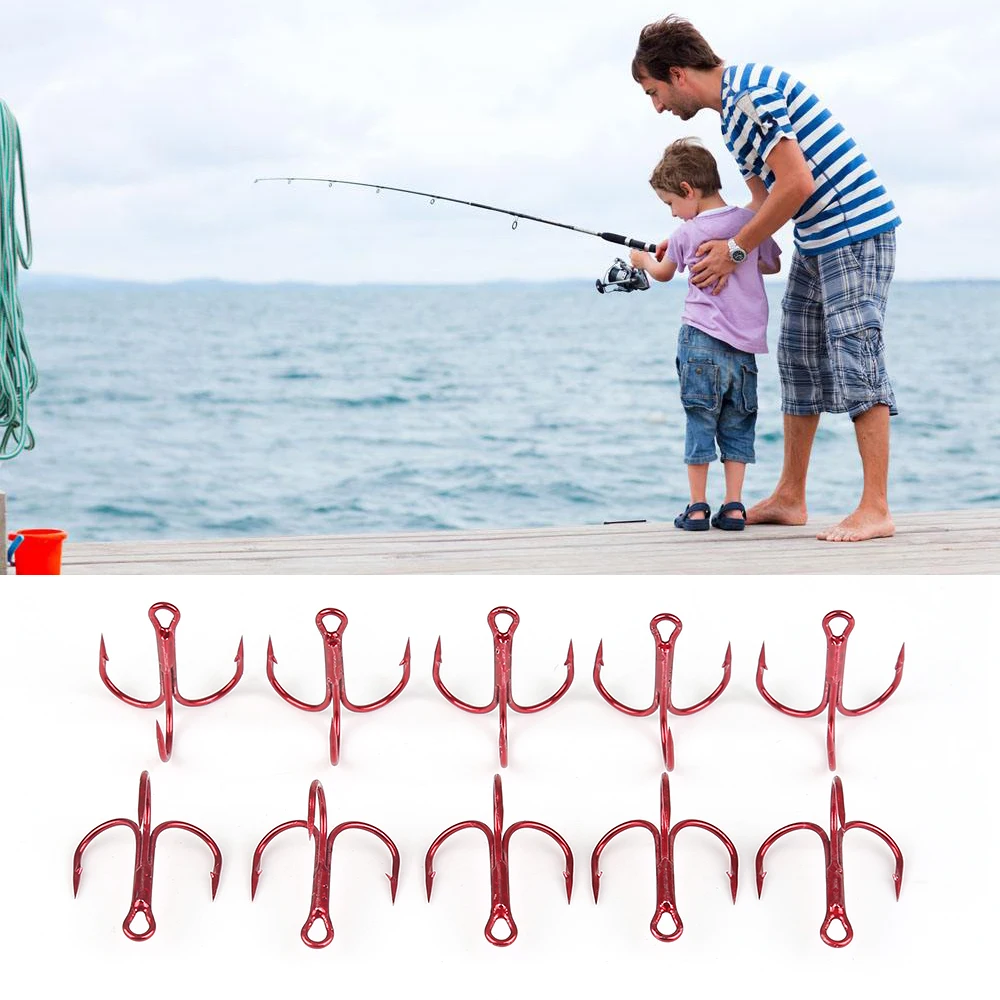 JOSHNESE 2017 100 Pcs High Carbon Steel Treble Fishing Hooks Red Triple Jig Fishhooks Size 2# 4# 6# 8# 10# Fishing Accessories
JOSHNESE 2017 100 Pcs High Carbon Steel Treble Fishing Hooks Red Triple Jig Fishhooks Size 2# 4# 6# 8# 10# Fishing Accessories