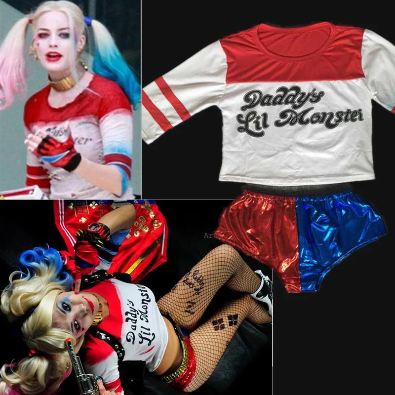 Cheap Suicide Squad Harley Quinn Shorts Daddy's Lil Monster T Shirt Sexy Shorts 2018 Harley Quinn Cosplay Costume Women Tee
Cheap Suicide Squad Harley Quinn Shorts Daddy's Lil Monster T Shirt Sexy Shorts 2018 Harley Quinn Cosplay Costume Women Tee