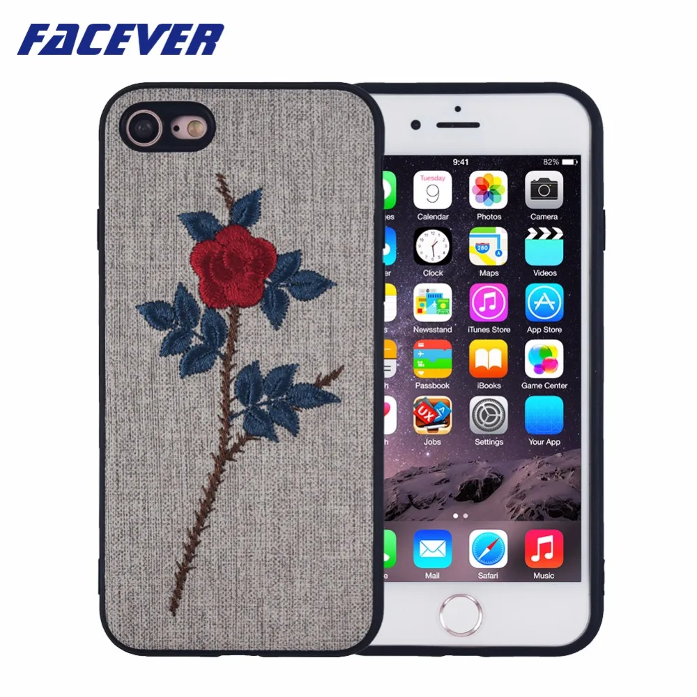 Facever Rose Flower Case For iPhone 8 4.7 inch Fashion Embroidery Leather + Black Silicone Phone Case Gifts For Girls
Facever Rose Flower Case For iPhone 8 4.7 inch Fashion Embroidery Leather + Black Silicone Phone Case Gifts For Girls