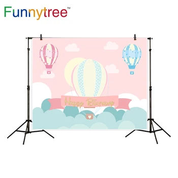 Funnytree kids background for photography hot air balloon pink birthday party kid for the photo backdrop photocall photobooth
Funnytree kids background for photography hot air balloon pink birthday party kid for the photo backdrop photocall photobooth