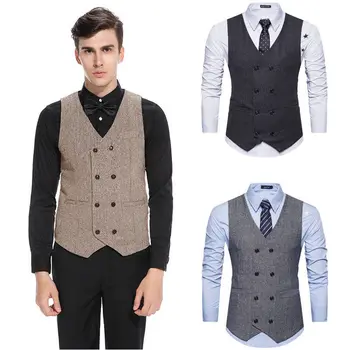 (Not include shirt)Fashion Men Retro Waistcoat Formal Business Suit Vest Slim Wedding Casual Coat Tops
(Not include shirt)Fashion Men Retro Waistcoat Formal Business Suit Vest Slim Wedding Casual Coat Tops
