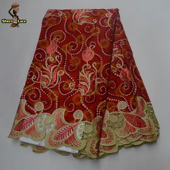 Red Color African Wax Lace Fabric With Guipure Lace Cotton Embroidery Cord Lace Ankara Wax Fabric With Stones For Party Dress
Red Color African Wax Lace Fabric With Guipure Lace Cotton Embroidery Cord Lace Ankara Wax Fabric With Stones For Party Dress