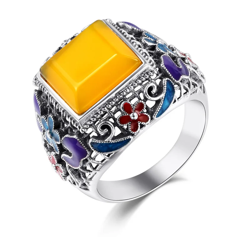 Fashion Jewelry S925 Sterling Silver Retro Thai Silver Ring Index Finger Ring Female
Fashion Jewelry S925 Sterling Silver Retro Thai Silver Ring Index Finger Ring Female