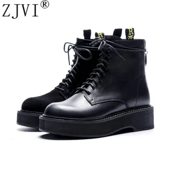 ZJVI womens soft genuine leather ankle boots women autumn platform boots 2020 fashion woman flat ladies nubuck suede black shoes
ZJVI womens soft genuine leather ankle boots women autumn platform boots 2020 fashion woman flat ladies nubuck suede black shoes