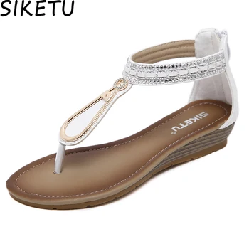SIKETU Summer Flip Flops Women Bohemia Ethnic Sandals Thong Wedge Shoes Summer Beach Low Heel Ankle Wrap Comfort Shoes Plus Size
SIKETU Summer Flip Flops Women Bohemia Ethnic Sandals Thong Wedge Shoes Summer Beach Low Heel Ankle Wrap Comfort Shoes Plus Size