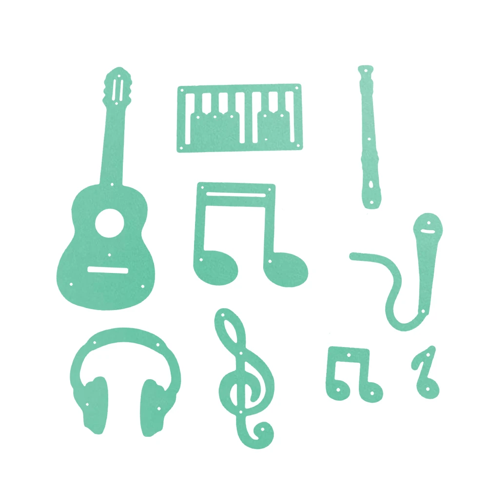 9Pcs/set Scrapbooking Guitar Notes Piano Metal Cuting Dies Stencil for DIY Scrapbooking Album Xmas Decoration Card Cutter
9Pcs/set Scrapbooking Guitar Notes Piano Metal Cuting Dies Stencil for DIY Scrapbooking Album Xmas Decoration Card Cutter
