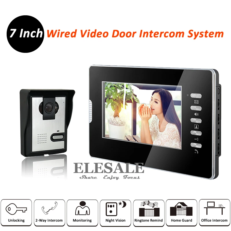 New 7" Video Door Phone Intercom Entry System 700TVL Camera Color LCD Monitor Night Vision For Home Intercom
New 7" Video Door Phone Intercom Entry System 700TVL Camera Color LCD Monitor Night Vision For Home Intercom