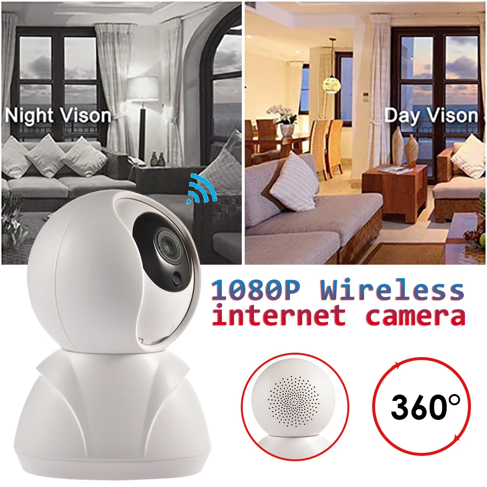 Wireless 1080P full HD PTZ IP Camera IR Night Vision Indoor Home security alarm WiFi Webcam video recorder anti-thief probe
Wireless 1080P full HD PTZ IP Camera IR Night Vision Indoor Home security alarm WiFi Webcam video recorder anti-thief probe
