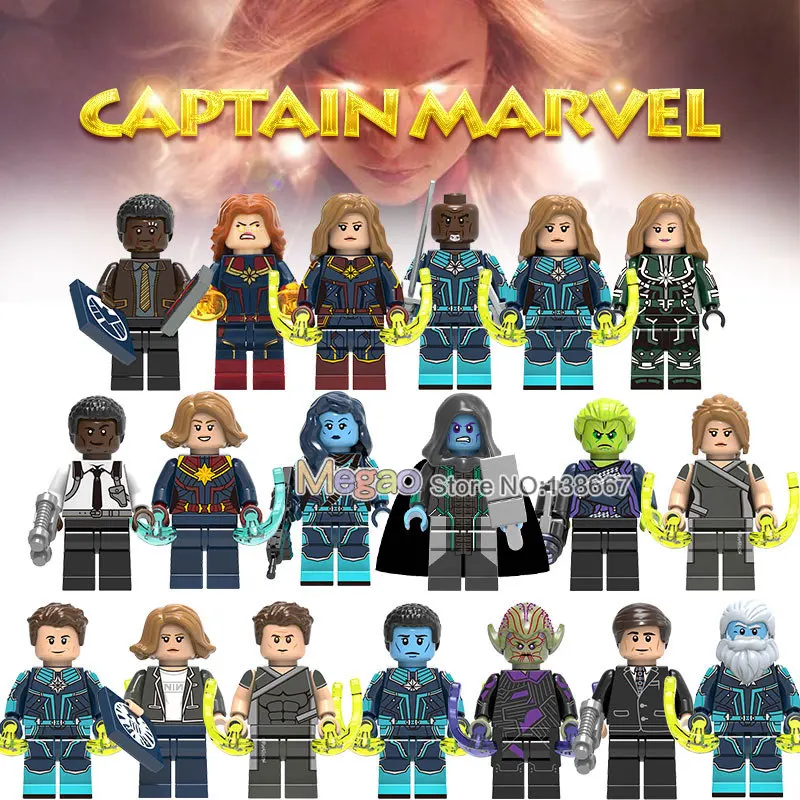 Single ly Figures Captain Marvel Avengers 4 Endgame Super Heroes Mar-vell Nick Fury Skrull Building Blocks Toys Children
Single ly Figures Captain Marvel Avengers 4 Endgame Super Heroes Mar-vell Nick Fury Skrull Building Blocks Toys Children
