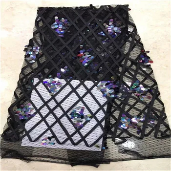 African white Net Sequins Laces 5yard Latest Nigerian Laces 2019 Lake Blue Sequin Fabric For Sewing Dress Tulle Lace Fabric
African white Net Sequins Laces 5yard Latest Nigerian Laces 2019 Lake Blue Sequin Fabric For Sewing Dress Tulle Lace Fabric