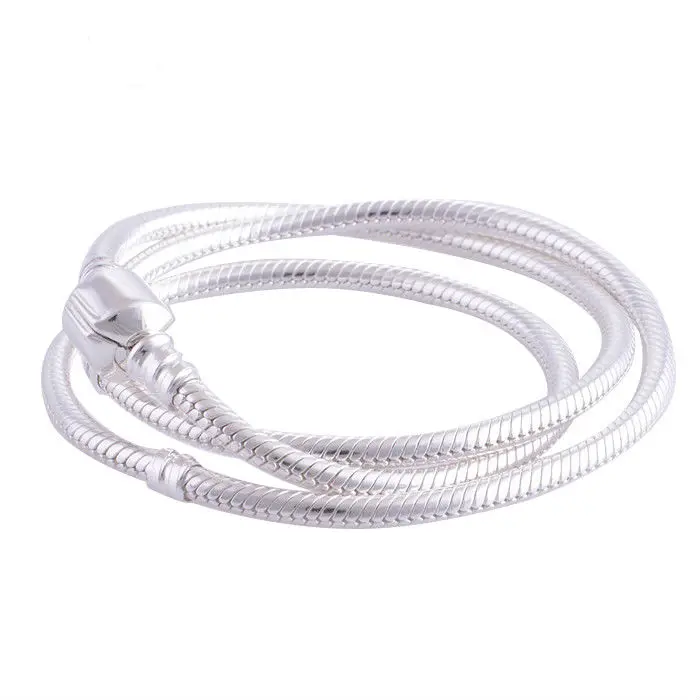 Compatible with European silver long Necklace Authertic 925 sterling silver jewelry DIY snake bone chain making wholesale
Compatible with European silver long Necklace Authertic 925 sterling silver jewelry DIY snake bone chain making wholesale
