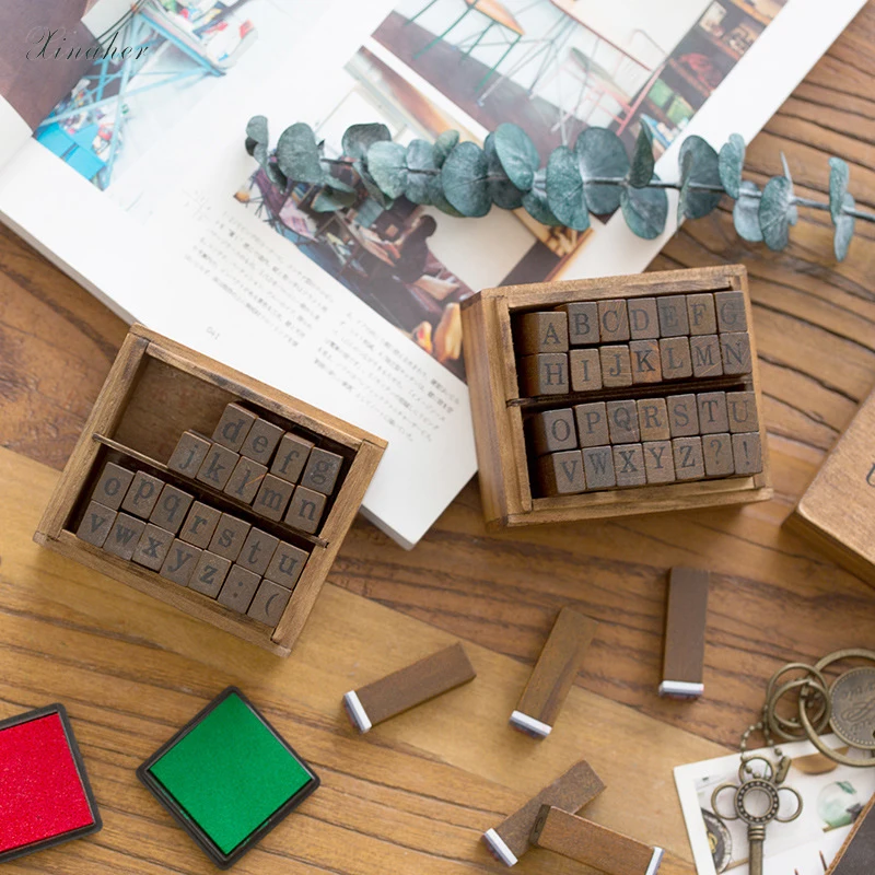 28pcs Vintage lower/upper case alphabet stamp DIY wooden rubber stamps for scrapbooking stationery scrapbooking standard stamp
28pcs Vintage lower/upper case alphabet stamp DIY wooden rubber stamps for scrapbooking stationery scrapbooking standard stamp